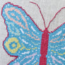 Beautiful spring colour palette in our butterfly cross stitch kit
