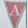 Pastel bunting letter A flag