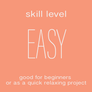 Skill rating for this cross stitch kit is easy