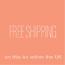 This cross stitch kit is shipped for free within the UK.