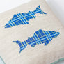 Tartan trout modern cross stitch pattern