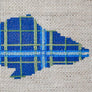 Tartan trout modern cross stitch pattern