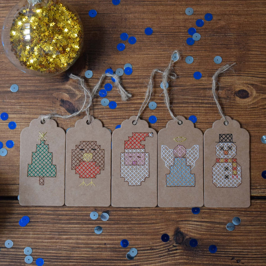 Christmas Gift Tags for Christmas Presents Cross X-Stitch Patterns