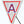 Cross stitch alphabet bunting A flag