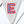 Cross stitch alphabet bunting E flag