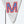 Cross stitch alphabet bunting M flag