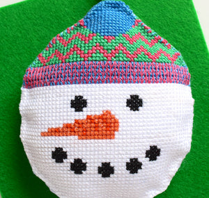 Snowman bauble cross stitch kit