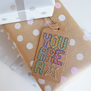 You are a star gift tag design
